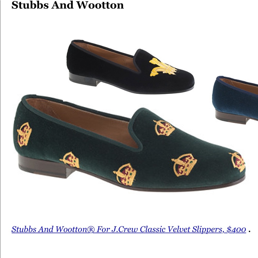Green Velvet Stubbs & Wootton size 8